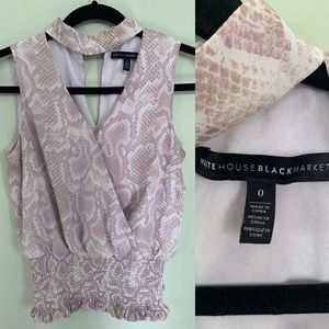 WHBM Snake Skin Print Tank Blouse